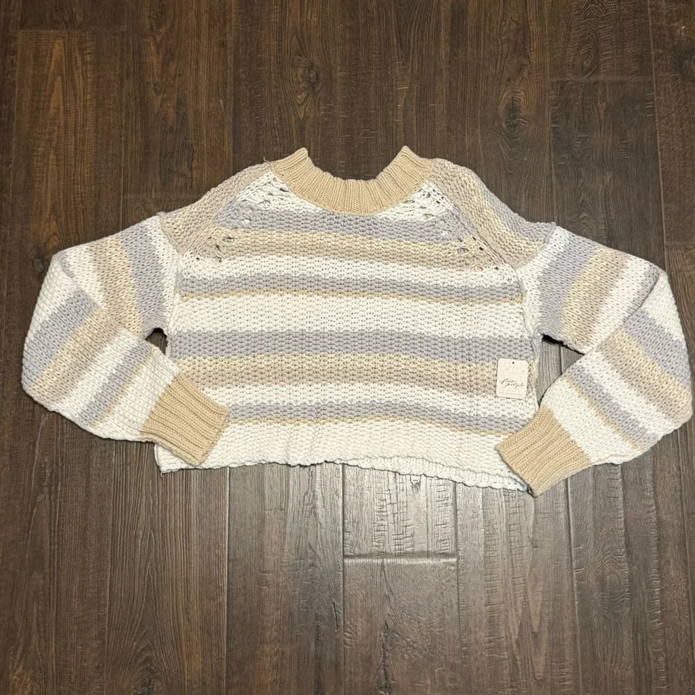 Free People Devon Gravity Combo Long Sleeve‎ Sweater Size Small Women